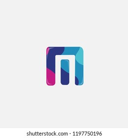 M letter logo . M icon flat design with colorful concept