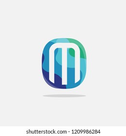 M letter logo . M icon logo template with colorful concept