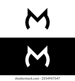 M letter logo icon template design