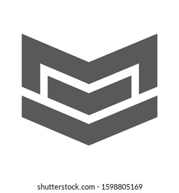 M letter logo icon vector