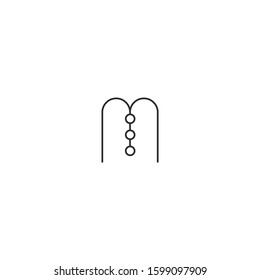 m letter logo icon vector