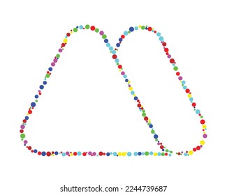 M letter logo icon vector template elements with circle
