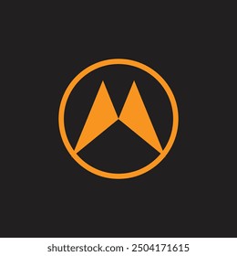 Arte vectorial del icono del logotipo de la letra M