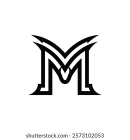 M letter logo icon vector illustration.