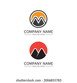 M Letter Logo identity and Template vector illustration logo design for business 