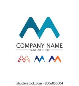 M Letter Logo-Identität und Vorlage, Vektorgrafik-Logo-Design für Unternehmen 