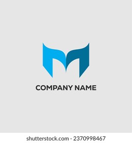 M Letra logo Compañía moderna inicial