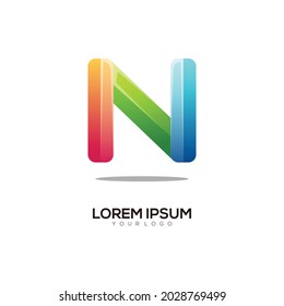 M Letter Logo Initials Colorful Gradient Abstract