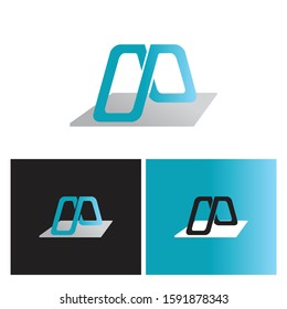 M letter logo with the intertwining lines that make it as infinity symbol
