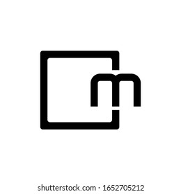 M letter logo konsep icon template
