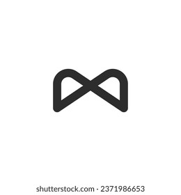 M letter logo or looping logo with white background, can be used as a company or startup logo