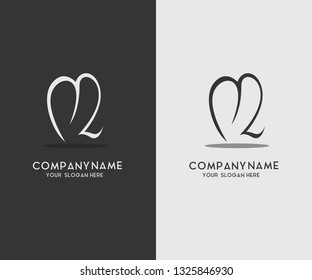 M Letter Logo or Love Logo Design Template.