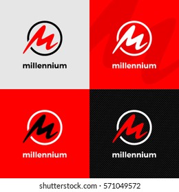 M Letter Logo. Millennium Logo Design.