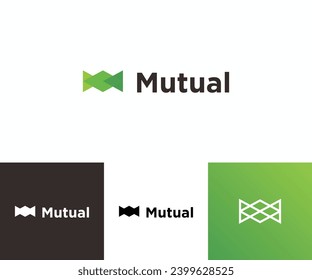 M letter logo with modern shape