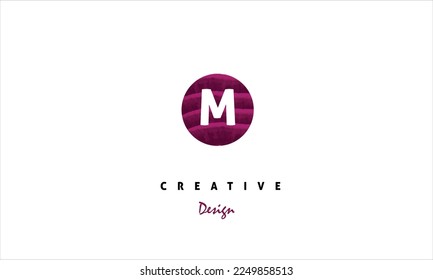 M letter logo modern trendy designn on white background