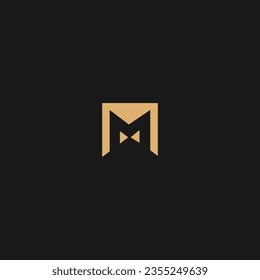M Letter Logo With Modern Typography Template, Abstract Letter M Logo Design,
