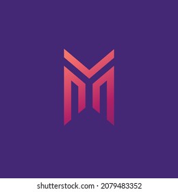 m letter logo, monogram logo m letter, colorful gradient letter grid logo | M initial letter logo vector template | Creative modern monogram Circle 
