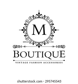 M Letter logo, Monogram design elements, line art logo design. Beautiful Boutique Logo Designs, Business sign, Restaurant, Royalty, Cafe, Hotel, Heraldic, Jewelry, Fashion, Wine. Vector illustration