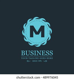 M Letter logo, Monogram design elements, line art logo design. Beautiful Boutique Logo Designs, Business sign, Restaurant, Royalty, Cafe, Hotel, Heraldic, Jewelry, Fashion, Wine. Vector illustration