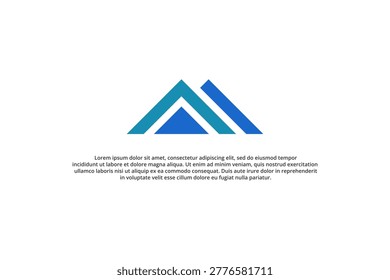 a m letter logo with mountain shape concept for business identity