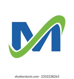 logotipo de letra M o símbolo de monograma moderno MS