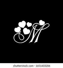 M letter logo with nice black background.M letter icon.M letter design.