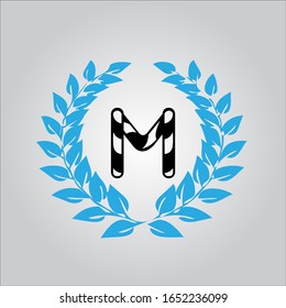 Logo de la letra M con un bonito fondo blanco.Icono de letra M.Bonito diseño de fondo.