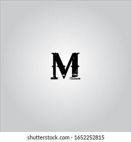 M letter logo with nice white background.