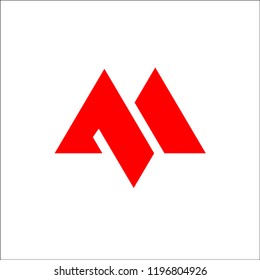 M letter logo red