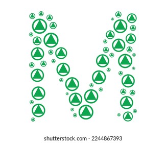 M letter logo shape design vector template