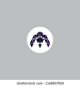 the M letter logo with the shape of a robot that makes it different and unique