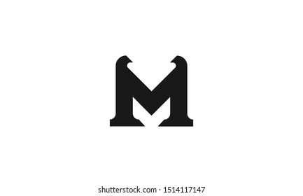 M letter logo sign vector design.