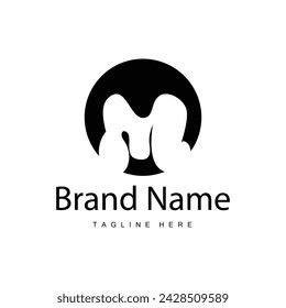 M letter logo in simple style Luxury product brand template illustration