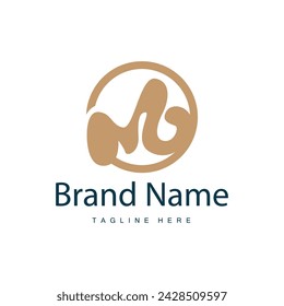 Logotipo de la letra M en estilo simple Ilustración de la plantilla de la marca del producto de lujo
