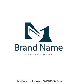 M letter logo in simple style Luxury product brand template illustration
