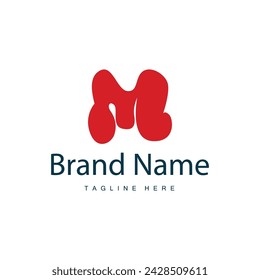 M letter logo in simple style Luxury product brand template illustration