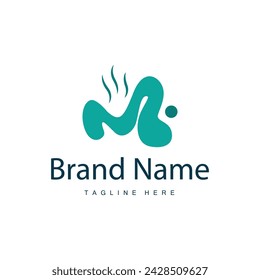 M letter logo in simple style Luxury product brand template illustration