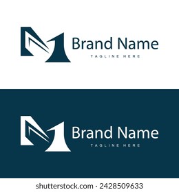 M letter logo in simple style Luxury product brand template illustration