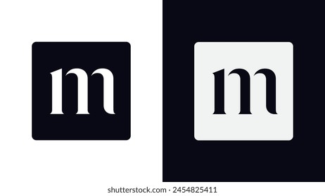 M Letter Logo in Small Typography, M letter Business Logo