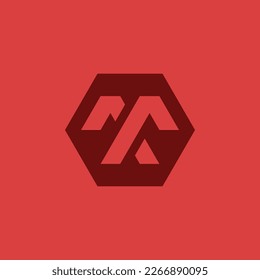 M A Letter Logo Symbol Simple Minimal Construction Industrial Strong