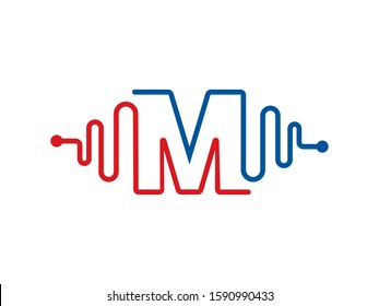 M Letter logo or symbol template