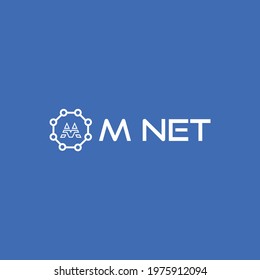 M letter logo, tech, blockchain logo