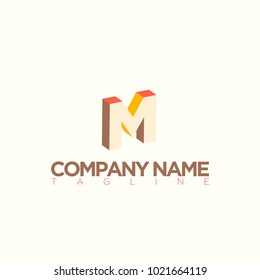 M LETTER LOGO TEMPLATE