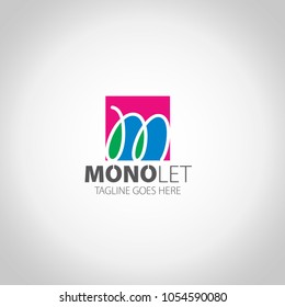 M Letter Logo Template
