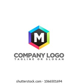 M LETTER LOGO TEMPLATE