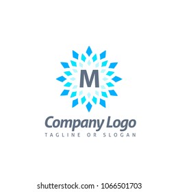 M LETTER LOGO TEMPLATE