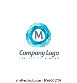 M LETTER LOGO TEMPLATE