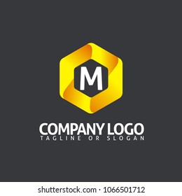 M LETTER LOGO TEMPLATE