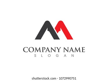 M Letter Logo Template 