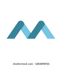 M letter logo template